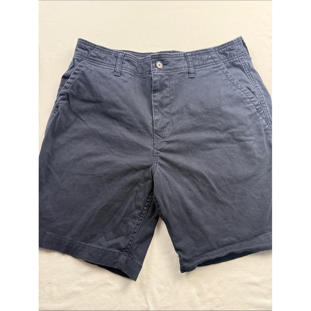 Lucky Brand Chino Shorts Mens Size 34 Navy Blue Casual Summer Flat Front